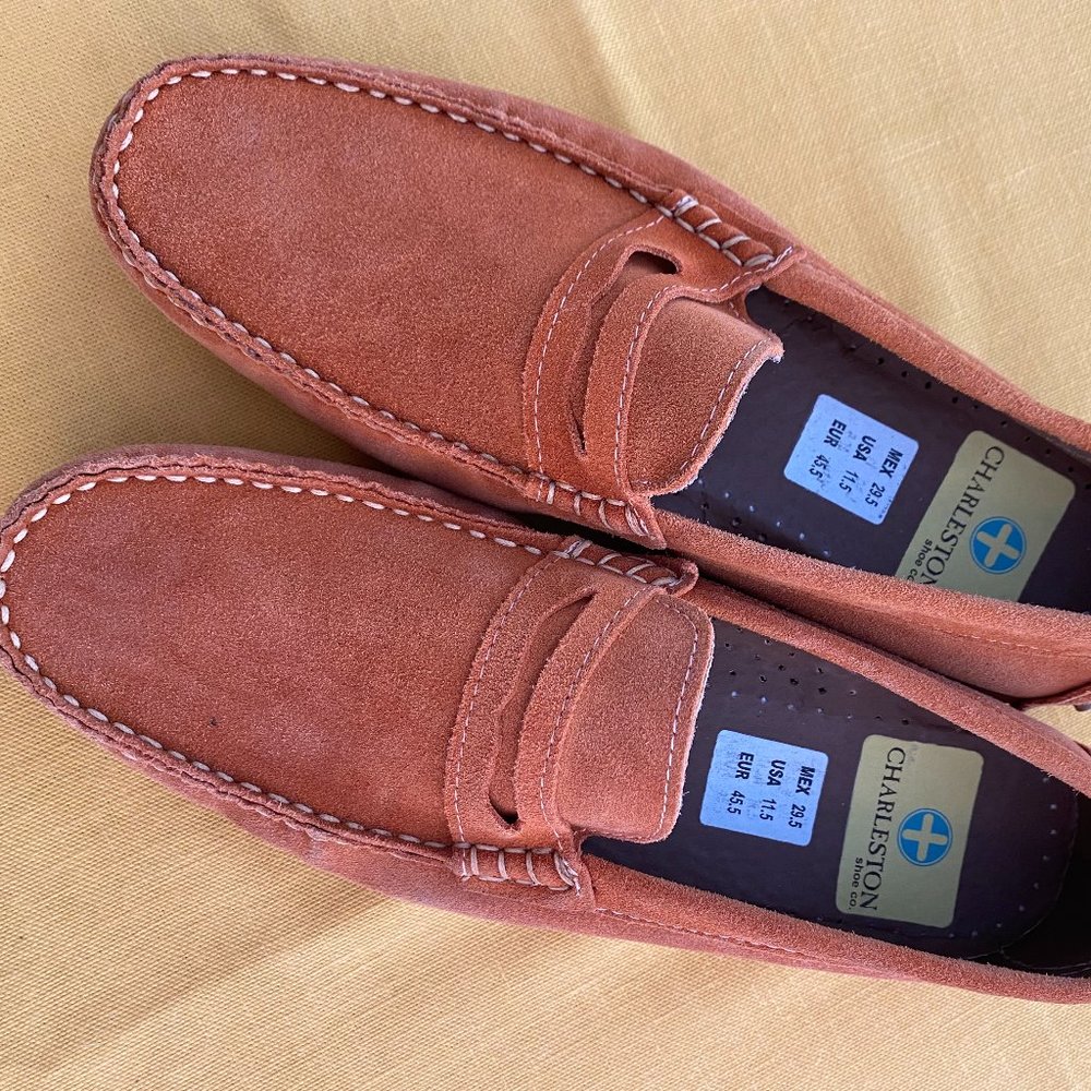 SOLD Charleston Shoe Company Men's Leather Moccasins NWOT - Picture 4 of 12